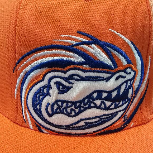 Vtg University of Florida Gators Fitted Flat Bill Hat Cap Orange UF L/XL NCAA - Picture 2 of 11
